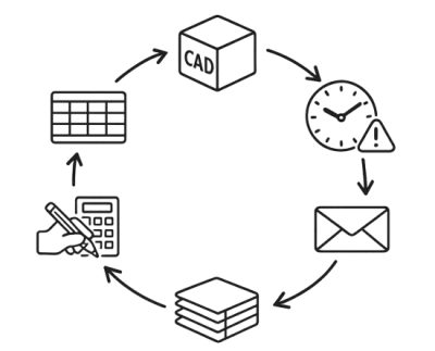 Antes: tareas repetitivas y versiones sin control (ejemplo)